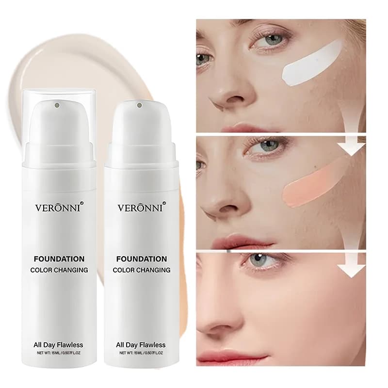 3Pcs Base Makeup Set Foundation Concealer Loose Powder Full Coverage Long Las...