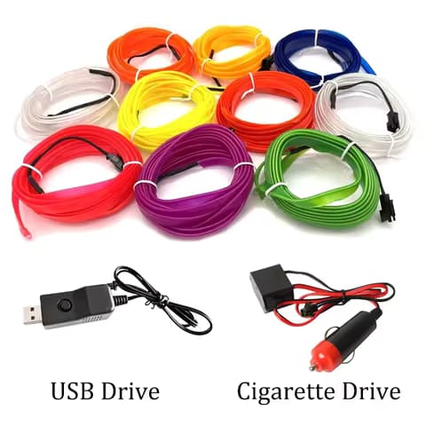 1M/2M/3M/5M Car Reading Door Interior Lighting LED Strip Decor...