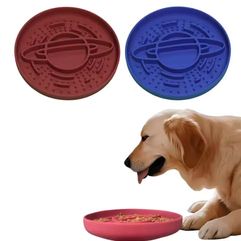 Pet Slow Feeder Bowl Silicone Design, Dog Anti Choke Slow Eati...