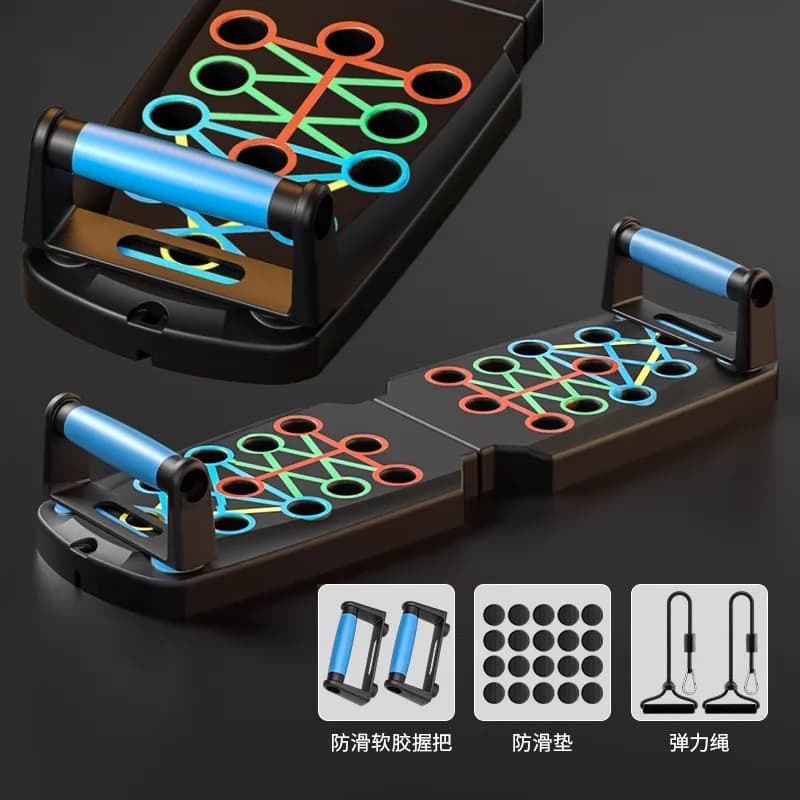 Men's portable multi-functional push-up board bodybuilding fitness training e...