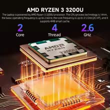 BEEX 15.6 inch Fingerprint Boot Ryzen 3 3200U Windows 11 DDR4 8GB Ram 256/512GB SSD 2.4G/5.0G Wifi Gaming Laptop
