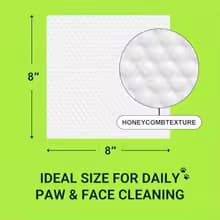 Pet Wipes for Dogs and Cats Individually Wrapped Dog and Cat Wipes for Paws Face and Body Alcohol-Free Pet Grooming Wipes 8"×8"